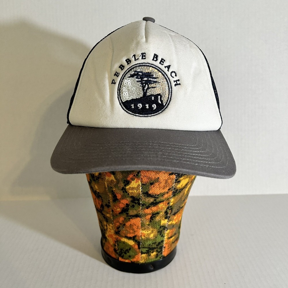 Pebble Beach‎ 1919 Golf Cap Hat Womens Adjustable Strapback Sequin Embroidery 47